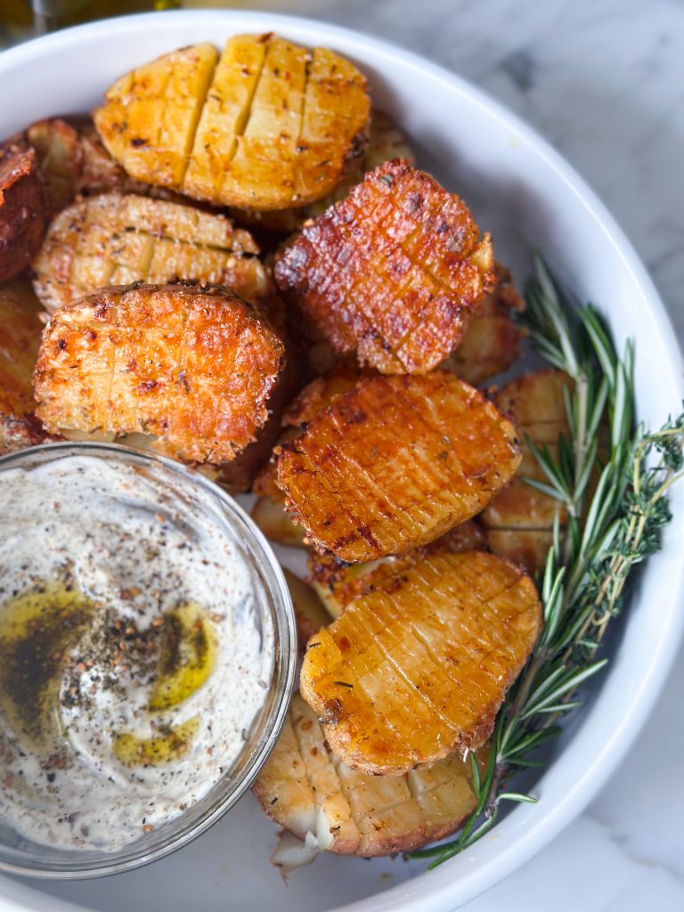 Crispy Parmesan Potatoes with Za'atar Aioli